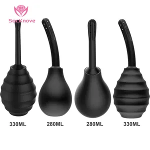 SacKnove Bomba de bico inflável de silicone anti-refluxo, limpador anal de banho para adultos, brinquedo sexual vaginal, seringa de enema, novidade