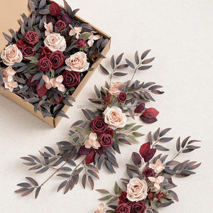 <strong>Top</strong> Selling <strong>Cheesecloth</strong> New Burgundy &amp; Dusty Rose Chair Sash Event Wedding Chair Decoration Outdoor Chair Sash - Product Image 5