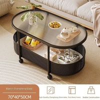 Table d'appoint en acrylique style crème ; Table d'appoint mobile ; Table d'angle pour petit appartement ; Meuble d'appoint pour canapé ; Table basse minimaliste