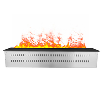 Cheminée électrique intelligente à vapeur d'eau avec flamme LED simulée de 72 pouces (180 cm)