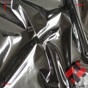 High Reflective Pu Coated Waterproof Polyester Silver Foil Mirror Fabric