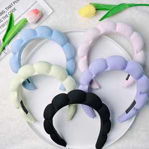 Cloud-Shaped <b>Plush</b> Headband Women High Cranial Top Non-Slip Hair Band Soft Face Washing Makeup Spa Headdress Summer Fashion - Product Image 3