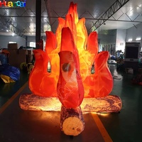 Magnifique modèle de flamme de feu de camp gonflable publicitaire, ballon de flamme géant personnalisé