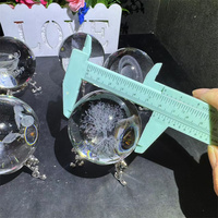 Modèle de système solaire miniature 3D, planètes, globe en verre de 6 cm, ornement, boule de cristal de différentes formes, gravure laser 3D, thème pierre, cadeau
