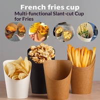 Gobelets à glace et gaufres aux œufs en papier kraft laminé jetable épaissi de style français, personnalisables pour la restauration rapide à emporter