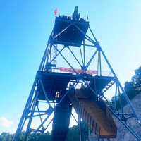 Équipement de treuil de tête de puits pour l'abaissement de la mine, plateformes de travail suspendues en acier galvanisé, ventilateurs, câble en acier