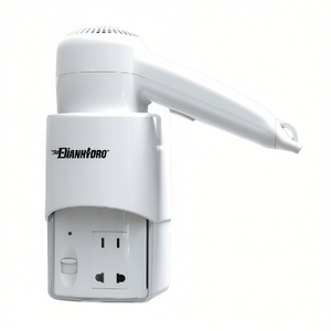 ไดอันไฮโดร เครื่องเป่าผมติดผนัง 110x220x90 มม. พร้อมช่องเสียบในตัวสำหรับใช้ในห้องน้ำ - Product Image 2