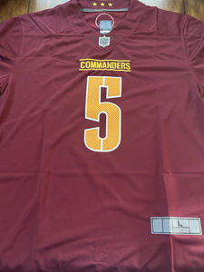 Nouveau maillot des Commanders 2026 # 5 maillots de football américain cousus Jayden Daniels, Terry McLaurin, Sainristil, Frankie Luvu, Lattimore - Product Image 4