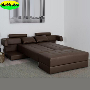 Canapé-lit pliant blanc moderne, transformable en canapé, <span class=keywords><strong>3</strong></span> pièces avec espace de rangement, meubles en cuir pour salon/appartement - Product Image 4