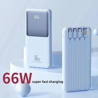 2025 Banques d'alimentation portables tendance 20000mah Powerbanks à charge rapide 22.5W avec 4 câbles intégrés