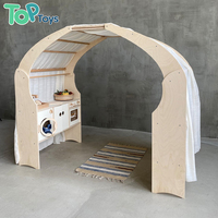 TOP Étagère fonctionnelle en bois pour la maternelle pour la lecture Solution de stockage des coins pour les livres préscolaires et le matériel d'apprentissage