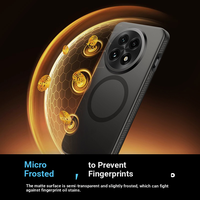 Étui de téléphone portable magnétique sans fil à chargement rapide 80W avec protection d'appareil photo en TPU + acrylique IMD mat pour OnePlus 13