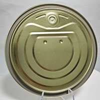 Couvre-boîte à ouverture facile 305 80,3 mm avec revêtement doré de qualité alimentaire
