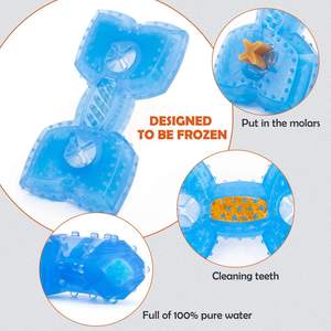 Été Nouveau Bonne Qualité Qualité Alimentaire Résistant aux Morsures Glace Gel Cool Chien Molaire TPR Refroidissement Durable Pet Chewing Bone Toys - Product Image 2