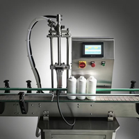 Machine de remplissage linéaire de liquides à double tête avec pompe magnétique
