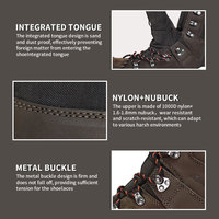 Bottes tactiques en cuir imperméables personnalisées pour hommes et femmes, couleur marron foncé, produits de chaussures de randonnée de Chine