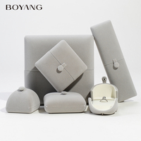 Boîte à bijoux de luxe Boyang, élégante, à double ouverture, en velours, pour collier, boucles d'oreilles, pendentif, bague, emballage cadeau