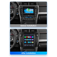 CARUPEZ - Radio con Pantalla Táctil Android de 9.7 Pulgadas para Automóvil, Unidad Principal de Navegación con Pantalla IPS para Camry 2015-2017, 8 Núcleos, Vertical, Estilo Tesla, Cámara de Reversa
