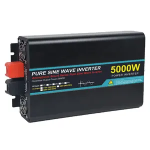 Onduleur à onde sinusoïdale Pure DC vers AC 4000W 5000W 4kw 5kw 12V 24V 48V 110V 220V convertisseur de fréquence pour système solaire domestique de voiture