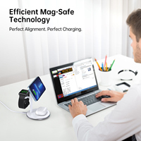 Meilleures ventes : Chargeur sans fil 3-en-1 à charge rapide pour téléphone portable, support de téléphone, montre et écouteurs – Accessoire multifonctionnel de charge rapide