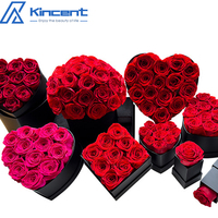 Cadeau Saint Valentin Fleurs Préservées Avec Boîte Cadeau Rose Éternelle Décoration De Mariage Fête Des Mères