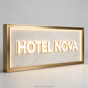Panneau <span class=keywords><strong>d</strong></span>'affichage lumineux en <span class=keywords><strong>acier</strong></span> inoxydable avec logo personnalisé, étanche, pour extérieur, devanture de magasin, affichage de marque commerciale - Product Image 5