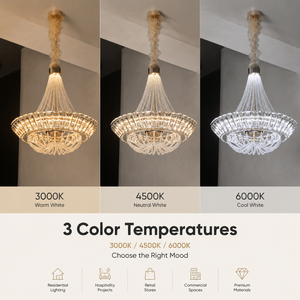 Lámpara de araña moderna de metal tricolor con cuentas acrílicas para comedor, sala de estar, hotel, villa, LED de 50W, 60 cm, acabado dorado - Product Image 4