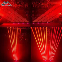 6 projecteurs laser mobiles LED RGBW 150mW avec contrôle DMX512, IP33, 6000K, CRI 90, base E27 pour DJ/Discothèque/Boîte de nuit/Bar