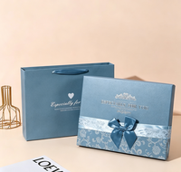 Coffret Cadeau Premium à Fermeture Magnétique en Matériaux Recyclés avec Sac en Papier Assorti, Emballage de Luxe Imprimé en Quatre Couleurs pour Écharpe