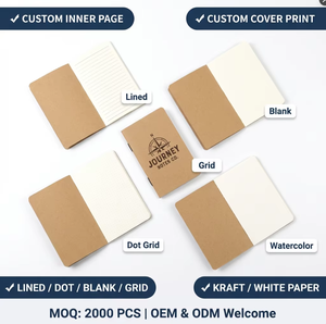 Wholesale Travelers <strong>Notebook</strong> Refill Insert Kraft Paper <strong>Lined</strong> Dot Grid <strong>Blank</strong> Custom Print Journal Diary Refillable OEM Bulk - Product Image 4