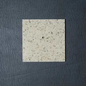 Panel de pared de fondo de mármol Artificial, azulejos de piedra de cuarzo cuadrados Beige, tamaño de 3200x1600mm