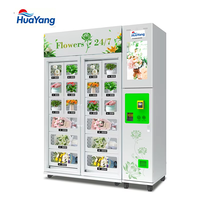 Máquina Expendedora Automática de Cajas Metálicas con Pantalla Táctil de 22 Pulgadas, Capacidad de 20-150 Unidades, Refrigeración por Compresor para Flores Frescas