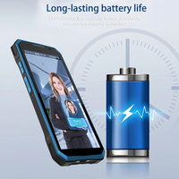 Easco Security Manufacturer - Máquina de Control de Asistencia Biométrica Portátil con Reconocimiento Facial, Android, Batería de 5000 mAh, 6.3 Pulgadas, IP67