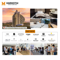Fournisseur de meubles pour les hôtels Marriott Design moderne Hôtel de luxe 5 étoiles en bois Chambre Setr Mobilier d'hôtel