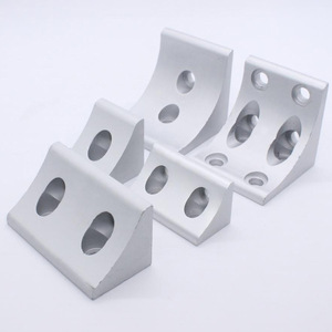 Aluminum Alloy Angle Bracket Connectors For 30 40 50 60mm Profiles Industrial Assembly Line Mounting L Shaped Oxidation Surface - Product Image 2