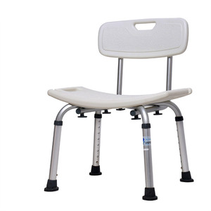 Yade <b>Shower</b> <b>Chair</b> Aluminum Alloy Height Adjustable With Armrests For Bathroom Safety - Product Image 5