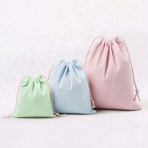 <b>Top</b> Quality Eco Friendly Plain Blank Custom Logo Pouch Gift Reusable <b>String</b> Drawstring Bag Organic Cotton Canvas Dust Bags - Product Image 3