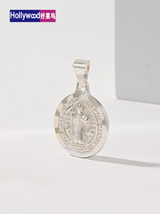 Design religieux argent haute qualité 18K or Saint Jude pendentif Zircon artisanat Twisted Fates luxe quotidien porter dernier - Product Image 4