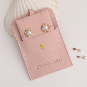 PUPPYSEW Pink Microfiber Jewelry Bag With Insert High Quality Velvet Jewelry Pouch Bag Jewelry Packaging Pouch - Product Image 5