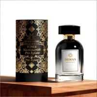 Flacon de parfum vide de luxe personnalisé avec logo, 30 ml, 50 ml, 100 ml, emballage unique, flacon de parfum cylindrique en verre ambré avec boîte