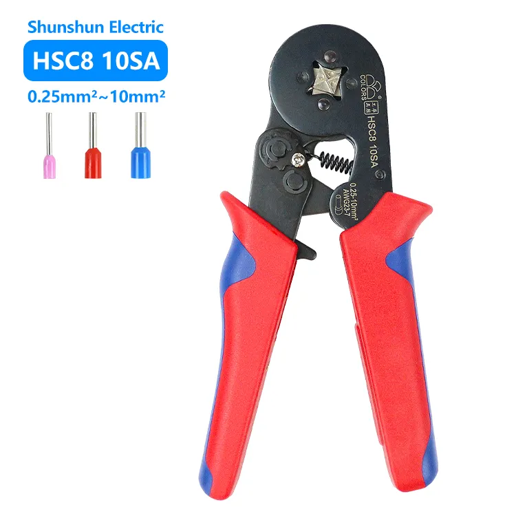 HSC8 10SA 0,25mm ~ 10mm Kabel end klemmen E VE E1508 Hand crimp werkzeuge Elektrokabel-Crimp zange Crimp werkzeuge
