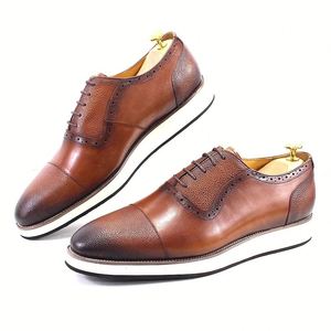 Chaussures Oxford britanniques pour hommes 2026 en cuir véritable haut de gamme, à enfiler, motif graffiti, isolantes et respirantes, style rétro automne - Product Image 5