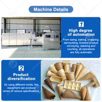 Machine à gaufres commerciales ORME pour la fabrication de cornets de glace, ligne de production de cornets de glace en gaufrettes