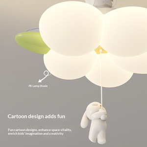 Ventilador de techo con luz para habitación infantil, para niños y niñas, luz cálida para dormitorio, ventilador de techo con luz para habitación. - Product Image 3
