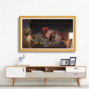 Marco DE FOTOS Digital de madera de 32/43/55 pulgadas, marcos de vídeo Lcd compatibles con vídeo Hd, imagen musical y calendario, máquina de publicidad - Product Image 1