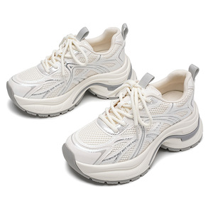 Calzado Deportivo Casual de Suela Gruesa con Amortiguación y Aumento de Altura, Parte Superior de Malla Transpirable, para Correr y Caminar, Precio Bajo al por Mayor - Product Image 5