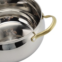 Ensemble de casseroles en acier inoxydable en forme de pomme, multifonctionnel, au design élégant, pour soupes et bouillons, avec couvercles, vente en gros