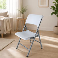 Chaise pliante en métal à tube plat multi-usages, structure en fer robuste, empilable, pour événements, mariages, banquets, fêtes en plein air