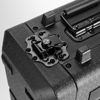 Boîte de rangement pour microphone en plastique HDPE noir 3U de 19 pouces, grande capacité, légère, durable, écologique, avec boucle