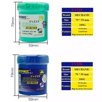 Pâte à souder sans plomb UV559 UV223 pour mécaniciens, 100g 10cc, pâte de flux BGA pour reprise et reballing BGA